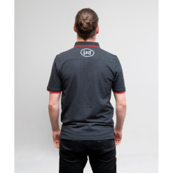 Polo homme gris mélangé 2