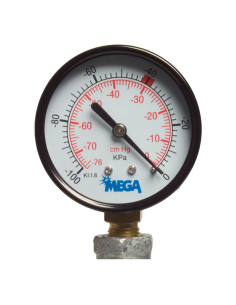 Vacuum gauge dry 63 mm black, 1/4" BSP connection