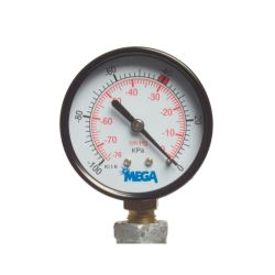 Vacuum gauge dry 63 mm black, 1/4" BSP connection